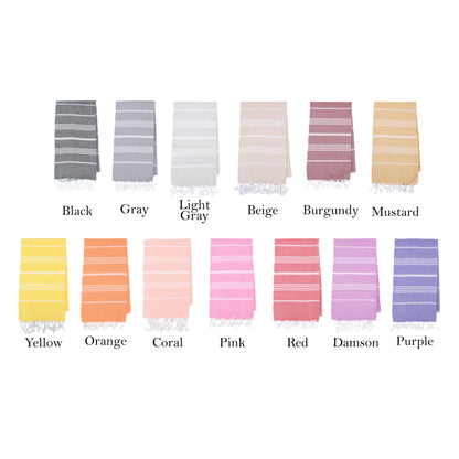 Handwoven  Turkish Organic Cotton Towel –   Beach Towel: Lilac Purple