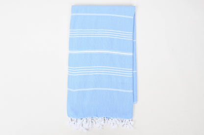 Handwoven  Turkish Organic Cotton Towel –   Beach Towel: Lilac Purple