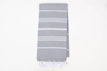 Handwoven  Turkish Organic Cotton Towel –   Beach Towel: Lilac Purple