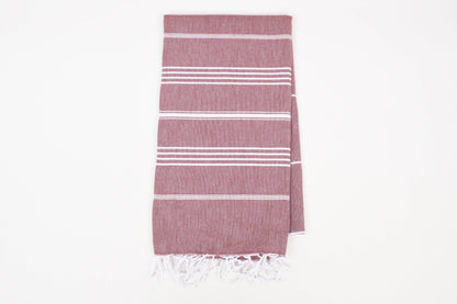Handwoven  Turkish Organic Cotton Towel –   Beach Towel: Lilac Purple